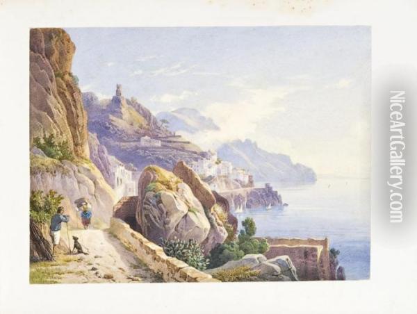 Amalfi Oil Painting - Raimpondo Scoppa