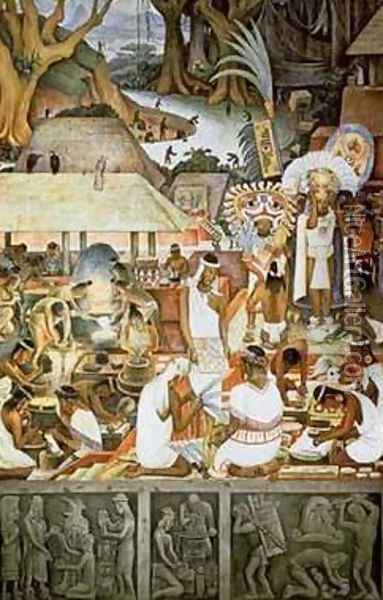 The Zapotec Civilization Oil Painting - Diego Rivera