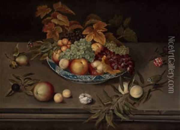 Bodegon Oil Painting - Balthasar Van Der Ast