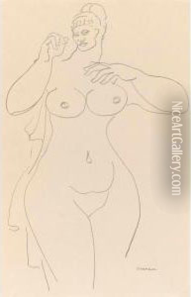 Nude Torso Oil Painting - Gaston Lachaise
