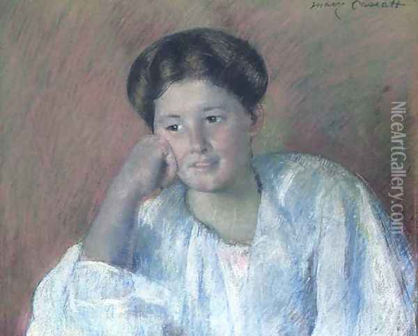 Portrait of Louisine Elder (Mrs. Samuel T. Peters) Oil Painting - Mary Cassatt