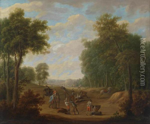 The Assault Oil Painting - Jan von Huchtenburgh