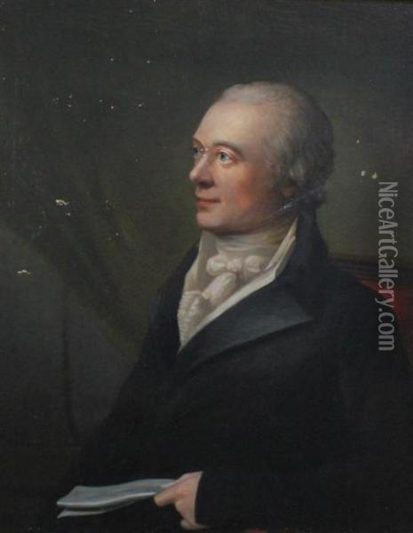 Portrait Of The Right Hon. Spencer Perceval Oil Painting - George Francis Joseph