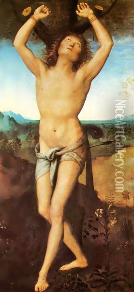 St Sebastian Oil Painting - Pietro Vannucci Perugino