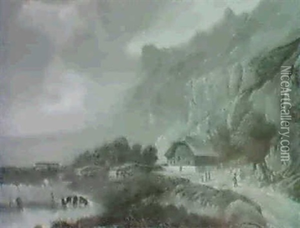 Vue De L'auberge De Kandersteg Oil Painting - Isaak Merian