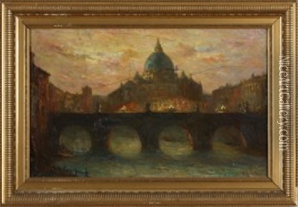 Basilica San Pietro Oil Painting - Etienne Marie Theodore Bosch