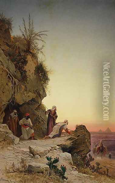 Ambush near Gizeh Oil Painting - Hermann David Solomon Corrodi