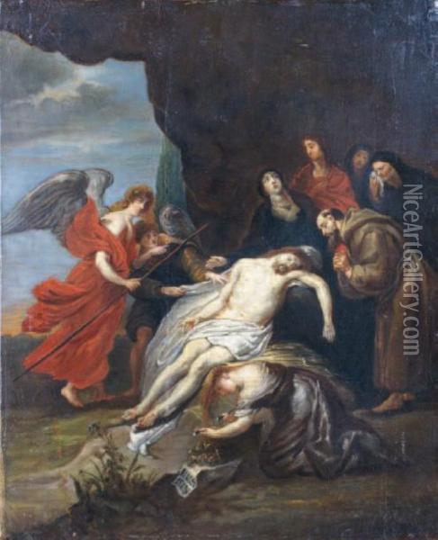 La Deploration Du Christ Mort Oil Painting - Sir Anthony Van Dyck