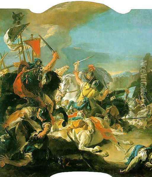 Battle of Vercellae Oil Painting - Giovanni Battista Tiepolo
