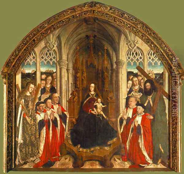 Altarpiece of the Councillors 1445 Oil Painting - Lluis Dalmau