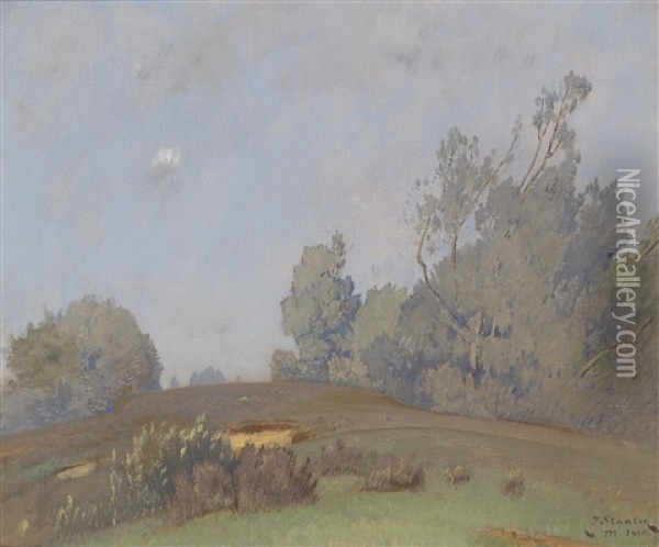 Landschaft Oil Painting - Toni von Stadler