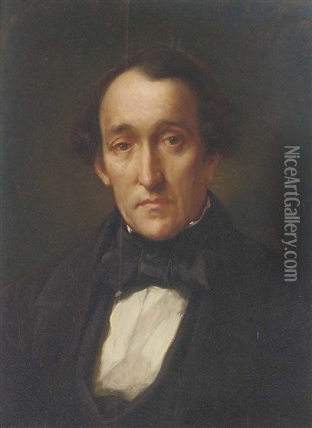 Portrait Of Dr. Frederic Septimus Leighton, The Artist's Father Oil Painting - Lord Frederic Leighton