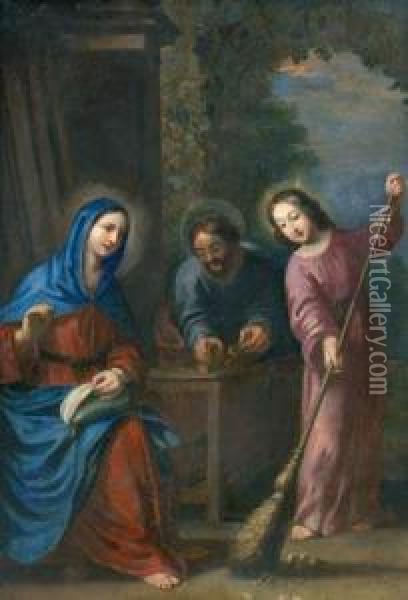 La Sainte Famille Oil Painting - Jacques De Stella
