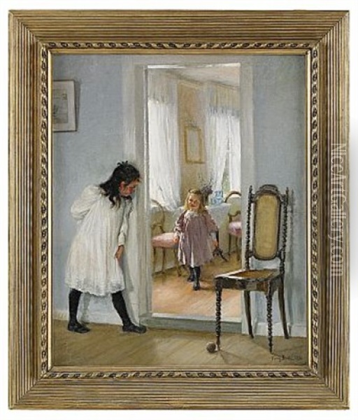 Kurragomma Oil Painting - Fanny Ingeborg Matilda Brate