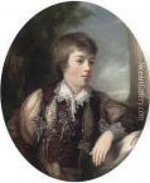 Portrait Of George Bragge Prinn Prowse As A Boy Oil Painting - Sir Joshua Reynolds