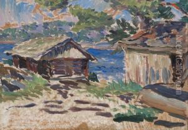 Shedson The Shore Oil Painting - Santeri Salokivi