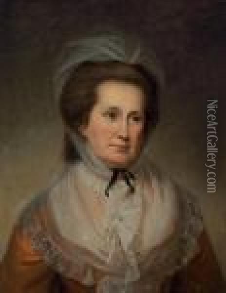 Mrs. Sarah Bordley Oil Painting - Charles Willson Peale