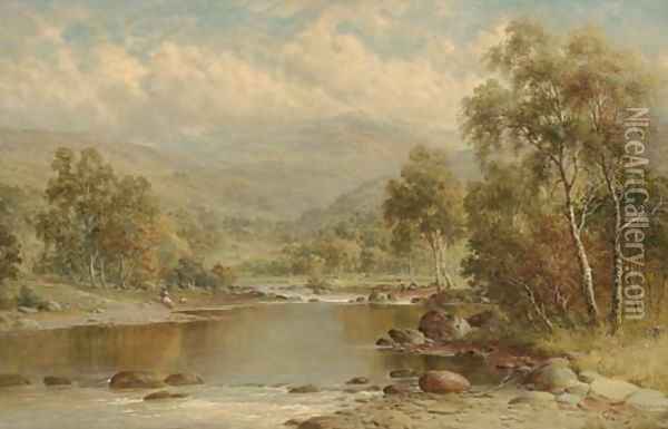 The winding of the Llugwy, near Capel Curig Oil Painting - William E. Harris