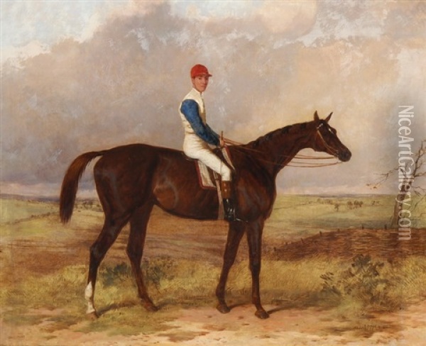 Jockey Auf Pferd Oil Painting - Harry Hall