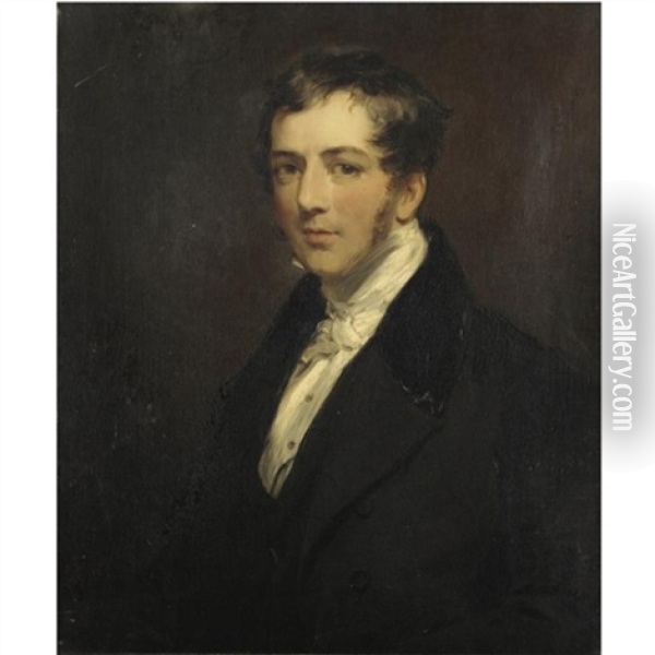 Portrait Of The Rev Edward Coleridge Oil Painting - Margaret Sarah Carpenter