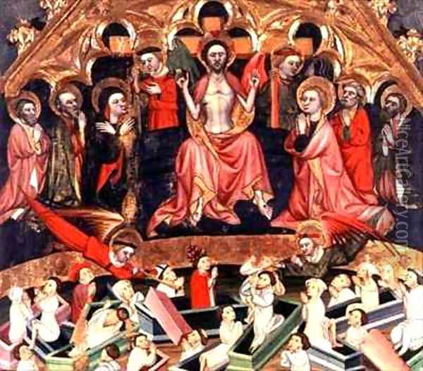 The Last Judgement from The Altarpiece at the old church of Sant Salvador dAlbatarrec at Lleida Oil Painting - Jaime Ferrer II