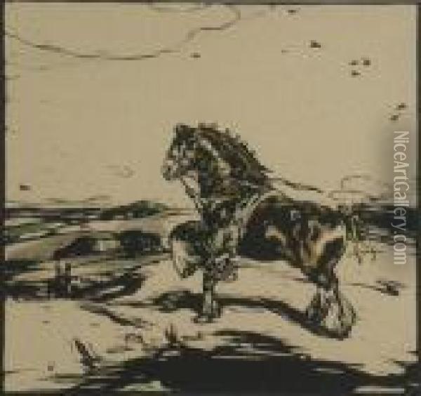 Galloping Horse Oil Painting - William Nicholson