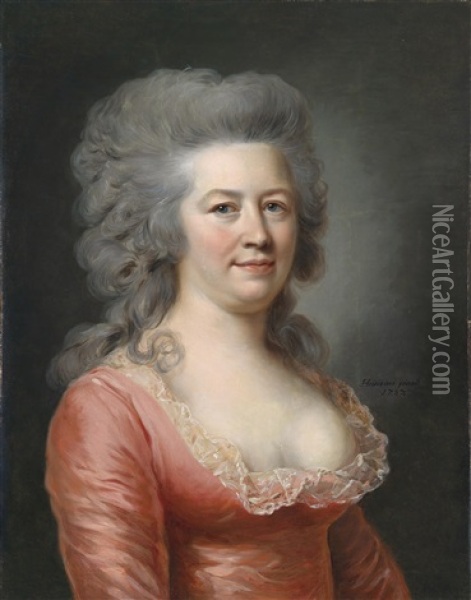 Bildnis Einer Dame Oil Painting - Johann Ernst Heinsius