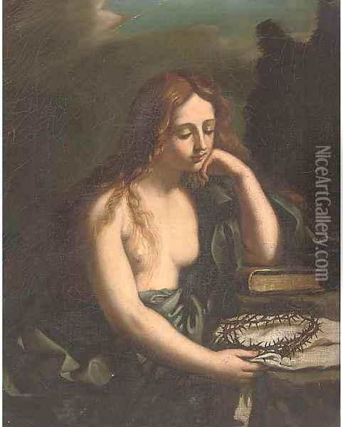 The Penitent Magdalen 3 Oil Painting - Giovanni Francesco Barbieri