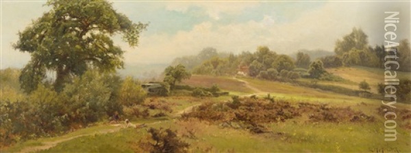 Rastende In Einer Landschaft Oil Painting - Edward Henry Holder