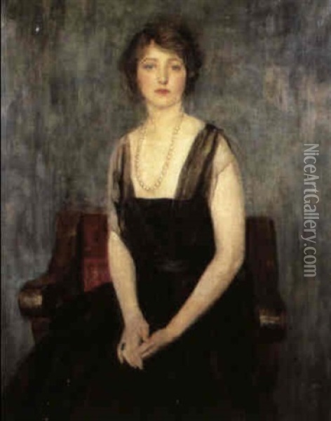 Portrait Of Dorothy Duveen Oil Painting - Arthur Ambrose McEvoy