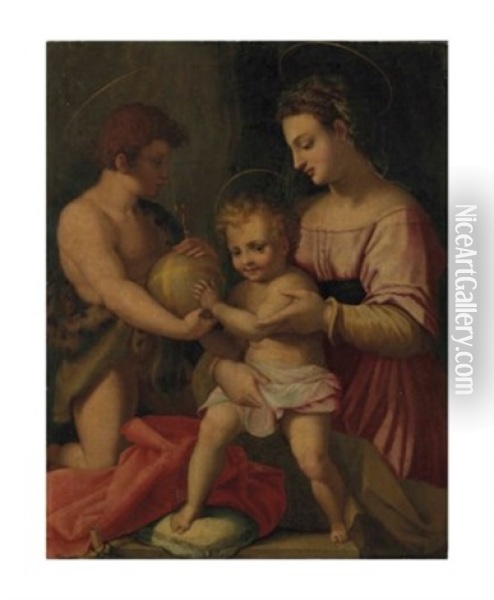 La Vierge Et L'enfant Avec Saint Jean-baptiste Oil Painting - Andrea Del Sarto