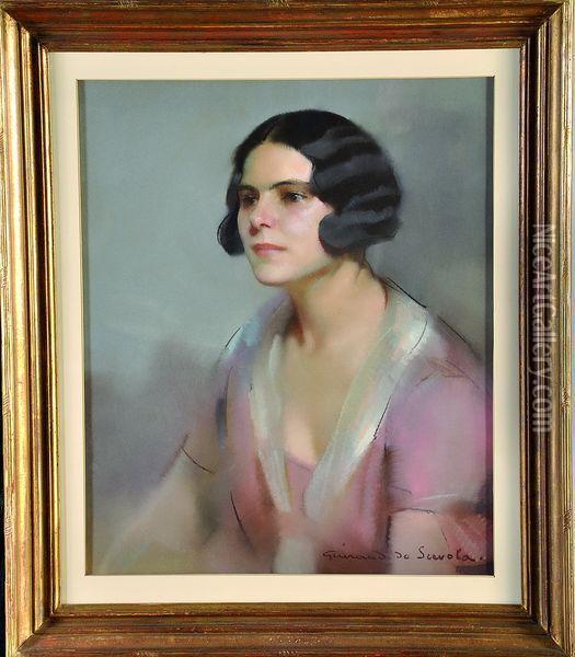 portrait De Femme Oil Painting - Lucien Victor Guirand De Scevola