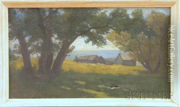 Houses By The Shore Oil Painting - Frank Knox Morton Rehn