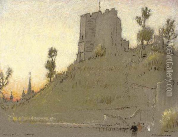 Lewes Castle, Sussex Oil Painting - Albert Goodwin