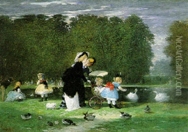 In The Park Oil Painting - Henri Pierre Picou