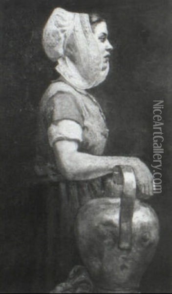 A Breton Woman Oil Painting - William Logsdail