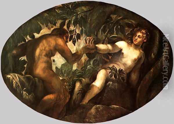 The Fall of Man 3 Oil Painting - Jacopo Tintoretto (Robusti)