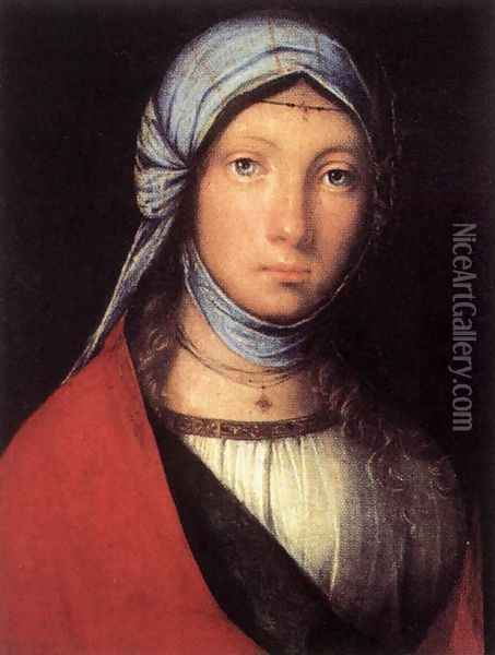 Gypsy Girl c. 1505 Oil Painting - Boccaccio Boccaccino