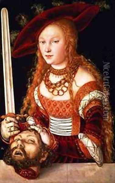 Judith with the head of Holofernes Oil Painting - Lucas The Elder Cranach