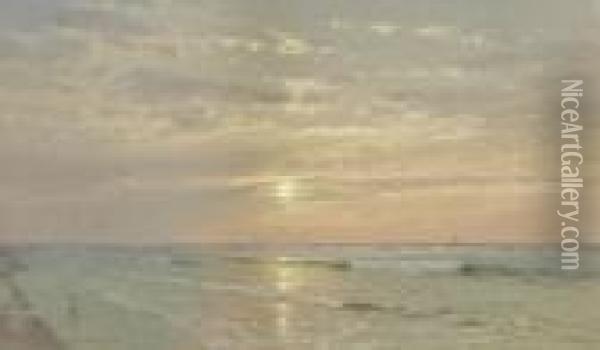 Sunrise, Atlantic City Oil Painting - William Trost Richards
