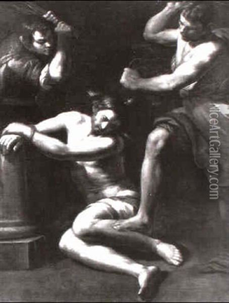 La Flagellation Du Christ Oil Painting - Claudio Ridolfi