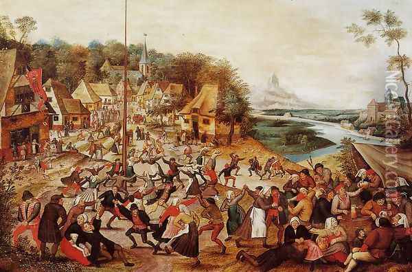 The Dance around the May Pole Oil Painting - Pieter the Elder Bruegel