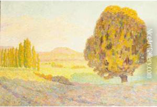 Paysage Au Tilleul Oil Painting - Auguste Michel Colle