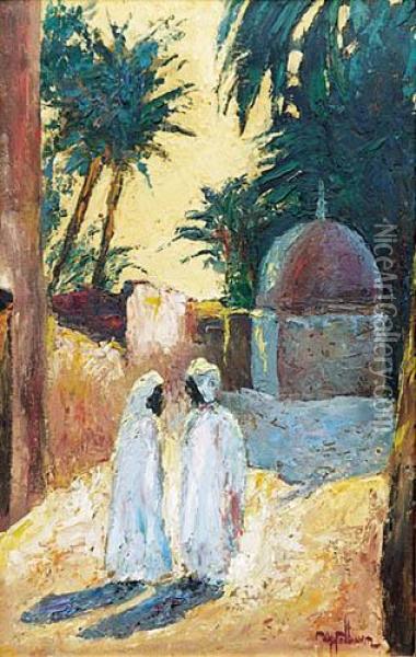 Scena Rodzajowa Z Arabami Oil Painting - Maurycy Apfelbaum