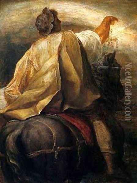 The Rider on the Black Horse Oil Painting - George Frederick Watts