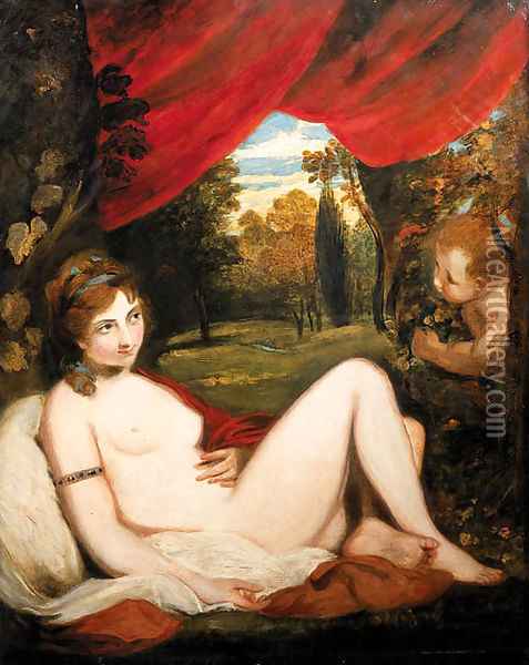Venus and Cupid Oil Painting - Sir Joshua Reynolds