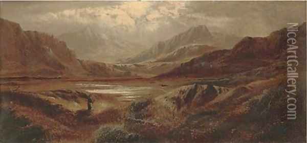 In the Tyndrum Valley, Argyleshire Oil Painting - Charles Leslie