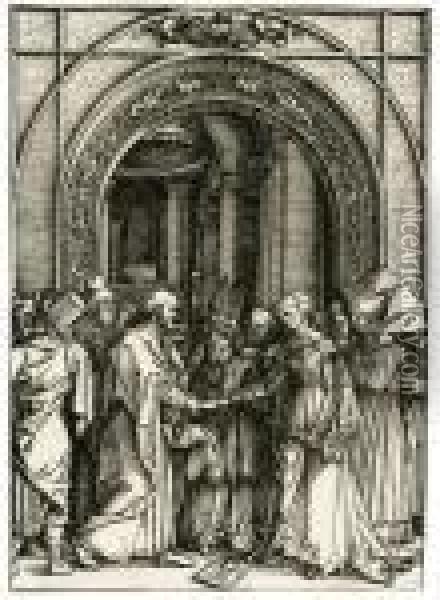 The Betrothal Of The Virgin, From Oil Painting - Albrecht Durer