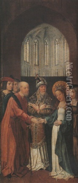 Le Mariage De La Vierge Oil Painting - Jan Provoost