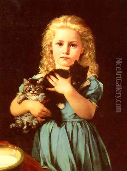An Armful Of Mischief Oil Painting - Catherine Amyot